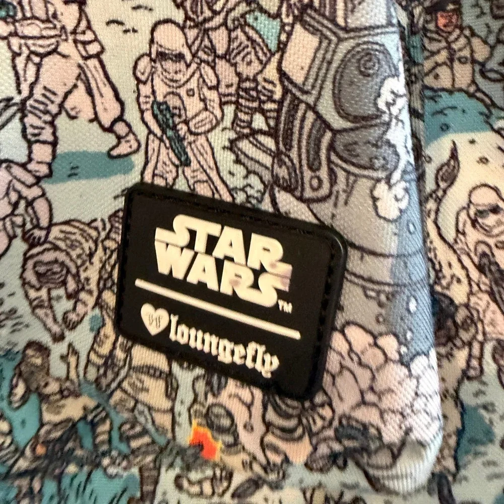 Loungefly Star Wars Battle of Hoth AT-AT Snowtrooper Canvas Backpack Blue